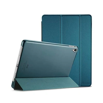 Abbildung von ProCase iPad Pro 9.7 Zoll Ultra Dünn Smart Hülle, Leichte Stand Schutzhülle Shell mit Translucent Frosted Rückhülle für Apple (A1673 A1674 A1675) Teal