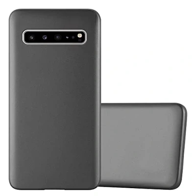 Abbildung von Cadorabo Hülle kompatibel mit Samsung Galaxy S10 5G Schutzhülle TPU Silikon Case Metallic Design Slim Kratzfest Weiche Gummi Rundumschutz für in Grau