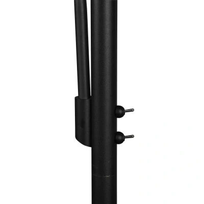 Abbildung von Trio Leuchten Stehleuchte Burton 411400232, Metall Schwarz matt, Schirm Stoff weiß, exkl. 1x E27 &amp; E14
