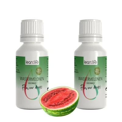 Abbildung von Lean:Life Flavour Drops 30 ml 2 x Wassermelone Aroma Tropfen für Lebensmittel zuckerfrei und kalorienarm