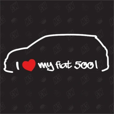 Abbildung von speedwerk motorwear I Love My FIAT 500l Sticker ab Bj.12
