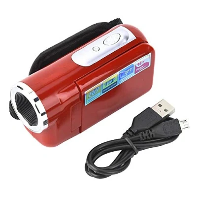 Abbildung von Elprico Digitale Videokamera, 16X DV Camcorder Tragbarer Videokamera mit TFT LCD Bildschirm Kinder(rot)