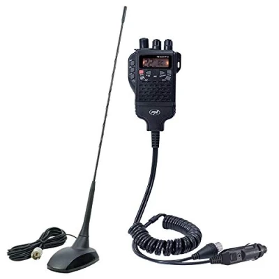 Abbildung von Paket Radio CB PNI Escort HP 62 und Antenne Extra 48 mit Magnet, ASQ, RF Gain