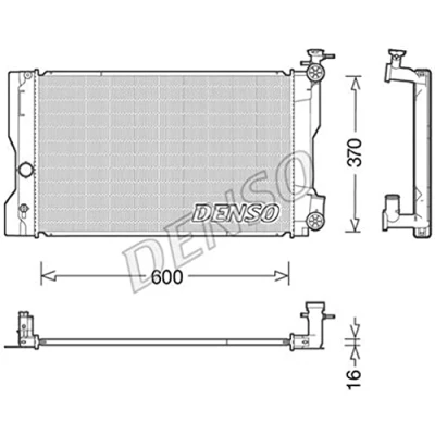 Abbildung von DENSO DRM50091 Kühler, Motorkühlung 600 394 16