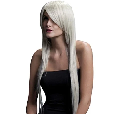 Abbildung von Smiffys Kostüm Perücke Langer Straight Cut blond, Hochwertige Kunsthaar Perücken aus der Fever Wig Collection