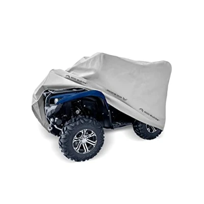 Abbildung von Quad Abdeckplane Abdeckung Quadgarag Grau L mit Box 180 215cm Wasserfest &amp; Extrastark Outdoor gegen Regen Schnee Wind UV Strahlung Laub und anderen Schmutz