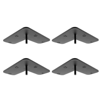 Abbildung von Natural Goods Berlin 4X Montageplatte CONICAL Adapterplatte zur Montage von Tisch Beinen aus Metall in Schwarz mit M8 Gewinde Ideal für DIY Projekte wie Esstisch, Schreibtisch, Couchtisch, Bank