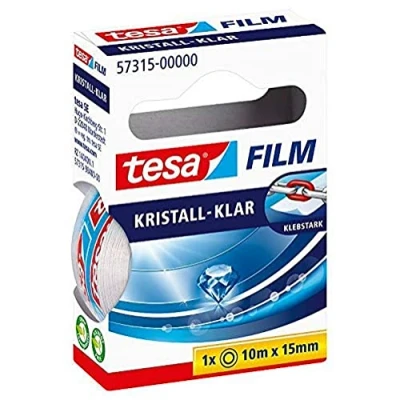 Abbildung von tesafilm kristall klar Hochtransparentes, alterungsbeständiges Klebeband mit starker Haftung 10 m x 15 mm