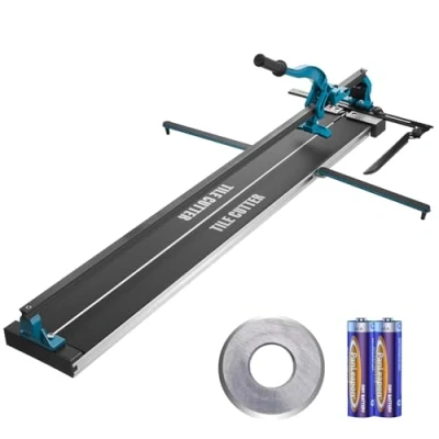 Abbildung von VEVOR Fliesenschneider mit einer Gesamtschnittlänge von 1200mm, Schnittstärke 4 15mm Mindest. Schnittbreite 25mm Fliesenschneidmaschine inkl. Extra Schneidrad Fliesenverlegungs &amp; Renovierungsprojekten