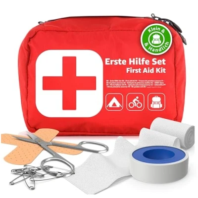 Abbildung von 5x TRAVELLER Mini Erste Hilfe Set klein &amp; handlich Travel Wandern Outdoor Fahrrad First Aid Kit Unterwegs Kinder Erwachsene (5)