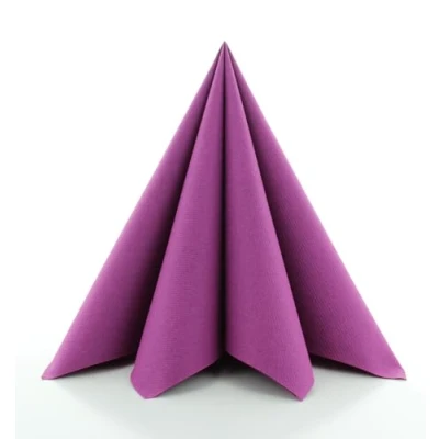 Abbildung von Sovie HORECA Serviette in Amethyst/Lila aus Linclass Airlaid, stoffähnliche Einwegservietten ideal für Hochzeit &amp; Partys, 40 x cm, 50 stückv