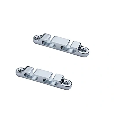 Abbildung von Guyker 2Pcs 4 String Retainer/String Guide for Electric Bass Head Retainer Tree Buckle Groove SR6, Chrome