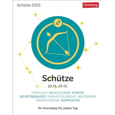 Abbildung von Schütze Sternzeichenkalender 2025 Tagesabreißkalender Ihr Horoskop für jeden Tag: Tischkalender mit täglichem Horoskop. Kleiner Kalender ... die Sterne (Sternzeichenkalender Harenberg)