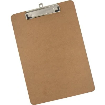 Abbildung von WEDO® Klemmbrett DIN A4 aus MDF Schreibbrett Holzfaser Clipboard, Farbe Braun