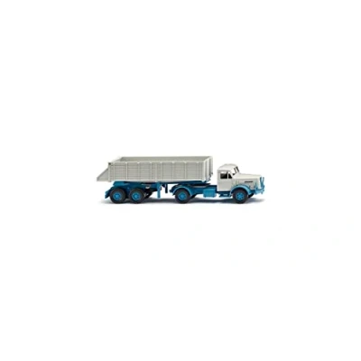 Abbildung von Wiking 067711 H0 LKW Modell Henschel Hinterkippersattelzug, hellblau/papyrusweiß