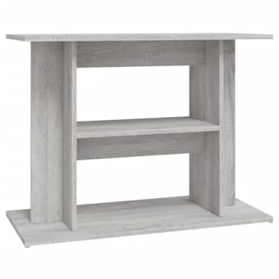 Abbildung von vidaXL Aquariumständer, Aquarium Unterschrank mit viel Stauraum, Tisch Stabiler Oberplatte, Aquariumschrank Halter, Grau Sonoma Holzwerkstoff