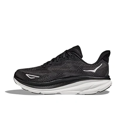 Abbildung von HOKA Clifton 9 Laufschuh Neutral, Herren, Größe: 45 1/3, Black/white Schuhe