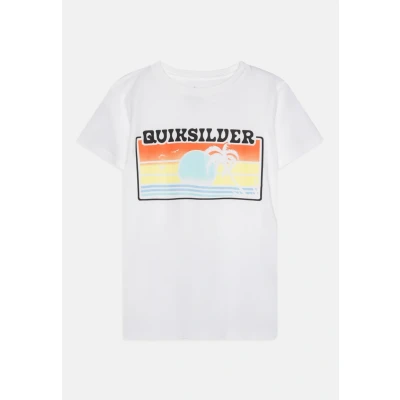 Abbildung von Quiksilver SUN Faded Unisex Tshirt print für Kinder, Größe: 164, White