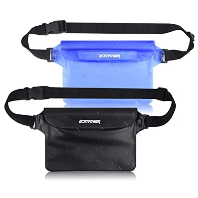 Abbildung von ECHTPower wasserdichte Tasche mit verstellbarem Gurt, Bauchtasche schützt Handy/Geld/Karte/Schlüssel, Wasserfeste Schutzhülle für Schwimmen, Kajak, Boot, Camping, Wandern, Angeln 2 Stück