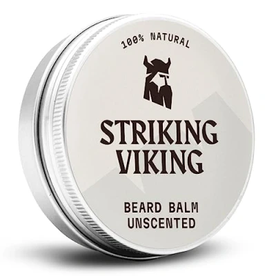 Abbildung von Striking Viking parfümfreier Bartbalsam von stylt, stärkt und macht Bärte Schnurrbärte weich 100% natürliche Bartpflege mit Bio Sheabutter, Teebaum , Argan Jojobaöl (Unscented)