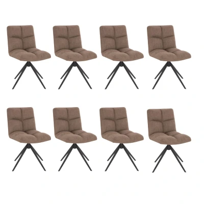 Abbildung von HOME DELUXE Esszimmerstuhl drehbar 8er Set NODA Grau / Braun