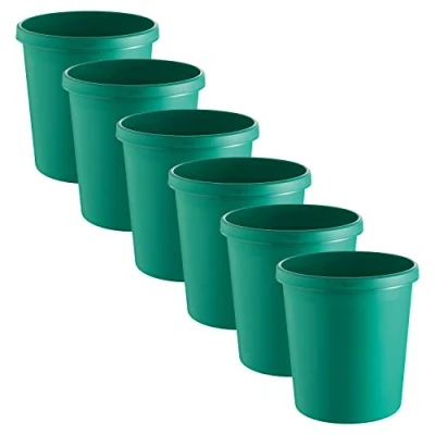 Abbildung von Helit H6123852 Papierkorb „the german“, 18 L, grün, 6 Stück