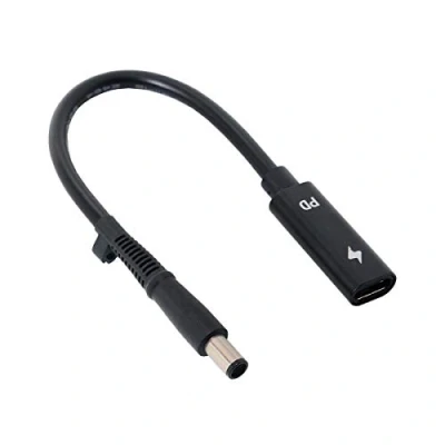 Abbildung von JSER Typ C USB Buchse auf DC Strom PD Ladekabel für Laptops mit 1820 V (7,4 x 5,0 mm)