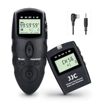 Abbildung von JJC Kabelloser Intervalometer, Timer, Fernbedienung, kabelgebundenes Auslöserkabel für Panasonic Lumix S9 G100D spiegellose Kamera