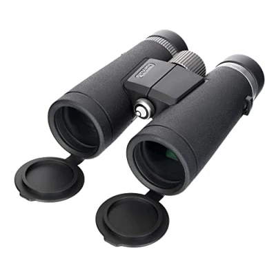 Abbildung von Levenhuk Nitro ED 8x42 Leistungsstarkes, Wasserdichtes Feldfernglas mit Tasche, Trageschlaufe und Schutzkappen im Set