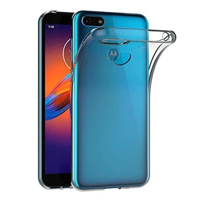 Abbildung von AICEK Hülle Compatible für Moto E6 Play Transparent Silikon Schutzhülle Motorola Case Clear Durchsichtige TPU Bumper Handyhülle (5,5 Zoll)