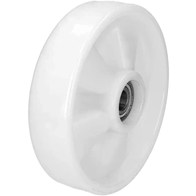 Abbildung von WIKO Hubwagen Rollen Polyamid Rad 200mm Transportrollen Laufrollen mit Kugellager Räder Nylon Paletten Fixierer Palettenrollen 700 kg (25 mm (Achsloch))