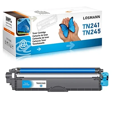 Abbildung von LOSMANN 1x Cyan Toner Kompatibel Brother TN 241 245 für DCP 9015CDW 9020CDW 9022CDW HL 3140CW 3142CW 3150CDN 3150CDW 3152CDW 3170CDW 3172CDW MFC 9130CW
