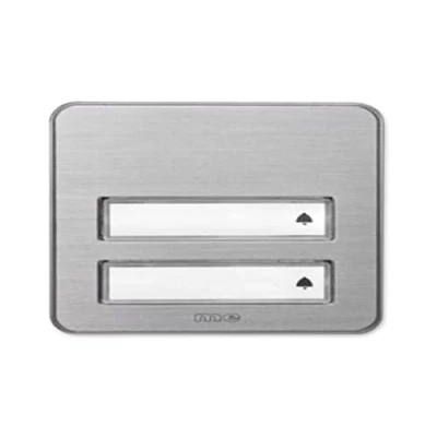 Abbildung von m e modern electronics KTA 2 A/S Türklingelplatte mit Namensschild Double Silver 12 V/1 A