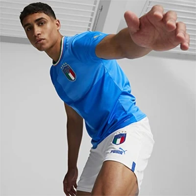 Abbildung von PUMA FIGC Men&#039;s Season 2022/23 Official Home T Shirt, Ignite Blue Ultra Blue, M
