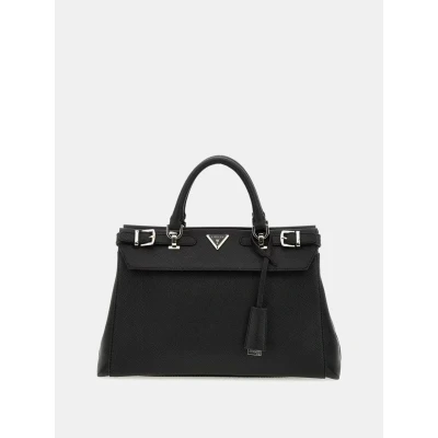 Abbildung von Guess Levante Satchel Handtasche, Damen, Größe: One Size, Black