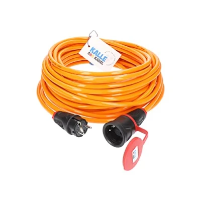 Abbildung von Schuko Verlängerungskabel Classic Extreme Signal H07BQ F 3G 2,5mm² 5 Meter von KALLE DAS KABEL