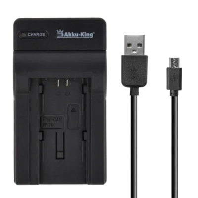 Abbildung von USB Akku Ladegerät kompatibel mit Canon BP 709 718 727 745