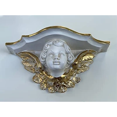 Abbildung von artissimo Barock Konsole Wandkonsole ANTIK Elfenbein Gold 29x13cm Spiegelkonsolen Wandregal Hängekonsole Stil Cp78