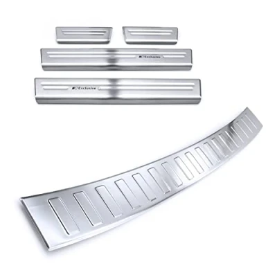 Abbildung von tuning art L374 XF512 1 Ladekantenschutz und Einstiegsleisten passend für Skoda Scala 2019 2023, Farbe:Silber
