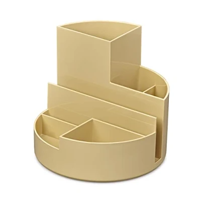 Abbildung von Maul Schreibtisch Organizer MAULrundbox Ø14x12,5cm mit 6 Fächern Stiftehalter für Stifte, Marker und Schere Stifte Büro Sahara