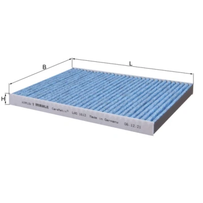 Abbildung von MAHLE ORIGINAL LAO 1613 Innenraumfilter Aktivkohlefilter, mit antiallergischer Wirkung, antibakterieller Wirkung 253 179 20 TESLA: Model S
