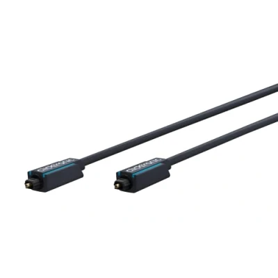 Abbildung von Clicktronic Toslink Kabel / Optisches Digitalkabel Stecker auf Audiokabel zur Verbindung von Spielekonsolen, Hi Fi Anlagen, Blu Ray Playern, PCs oder TVs, 3m
