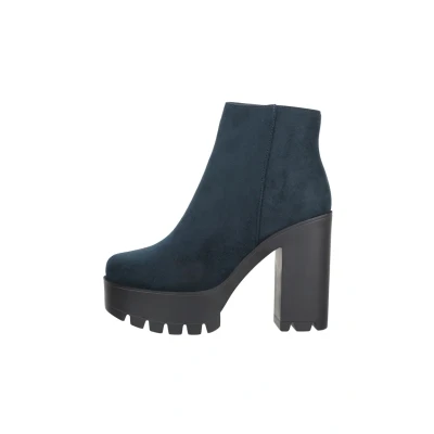 Abbildung von Elara Damen Stiefeletten Chelsea Boots Chunkyrayan HQ115 Navy 37