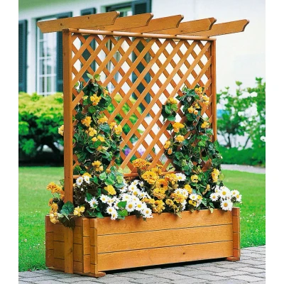 Abbildung von promadino Spalier, Pergola mit Pflanzkasten, BxTxH: 102x65x140 cm