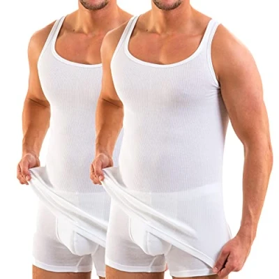 Abbildung von HERMKO Unterhemd 3018 2er Pack Herren Doppelripp aus 100% Bio Baumwolle