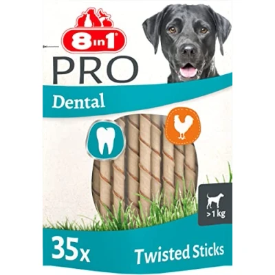 Abbildung von 8in1 Delights pro dental Twisted Sticks gesunder Kausnack zur Zahnpfle...
