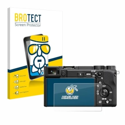 Abbildung von BROTECT Schutzglas für Sony Alpha 6400 Schutzfolie Panzer Folie Glas [Extrem Kratzfest 9H, Anti Fingerprint, Ultra Transparent]