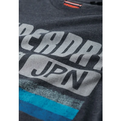 Abbildung von Superdry Japan Stripe Tshirt print, Herren, Größe: XL, Eclipse navy marl