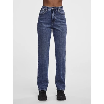Abbildung von Pieces Jeans Straight Leg, Damen, Größe: 25x30, Medium blue denim