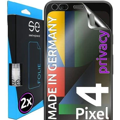 Abbildung von S.E für Google Pixel 4 Schutzfolie privacy Blickschutz Folie 2x Folien im SET aus Deutschland, Anti peep Matte Spy Folie, staubfrei und blasenfrei, Sichtschutz